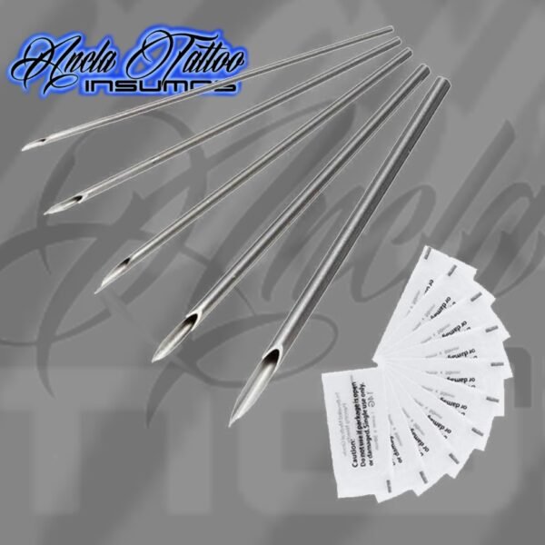 AGUJAS AMERICANAS PARA PIERCING (100 unidades)