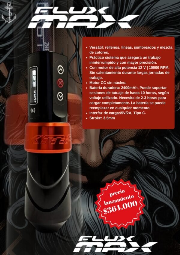 MÁQUINA PEN INALÁMBRICA FLUX MAX