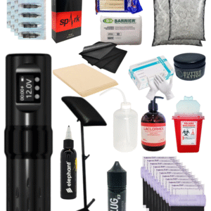 KIT COMBO V74 (máquina pen inalámbrica + muchos insumos + apoyabrazos) PROFESIONAL